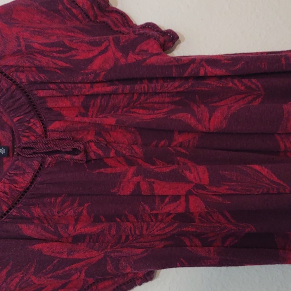 VERY USED LUCKY BRAND FLORAL SHORT SLEEVE PINK AND PURPLE SIZE 2X - Picture 6 of 16